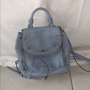 MICHAEL KORS Blue Floral Backpack